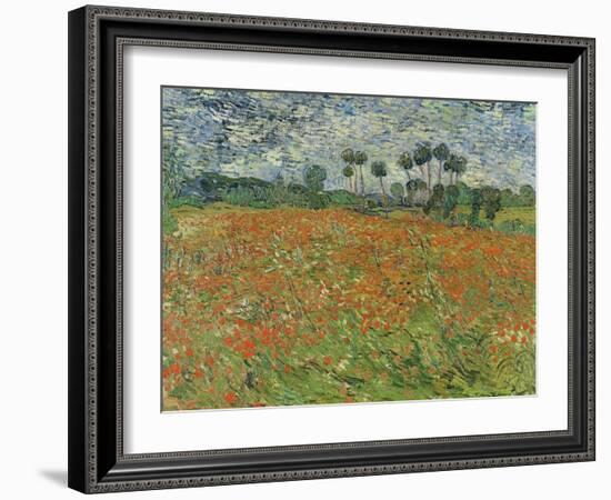 Field of Poppies, Auvers-Sur-Oise, 1890-Vincent van Gogh-Framed Giclee Print