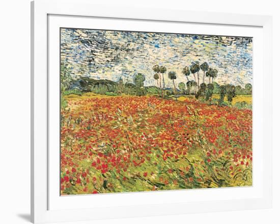 Field of Poppies, Auvers-Sur-Oise, c.1890-Vincent van Gogh-Framed Art Print