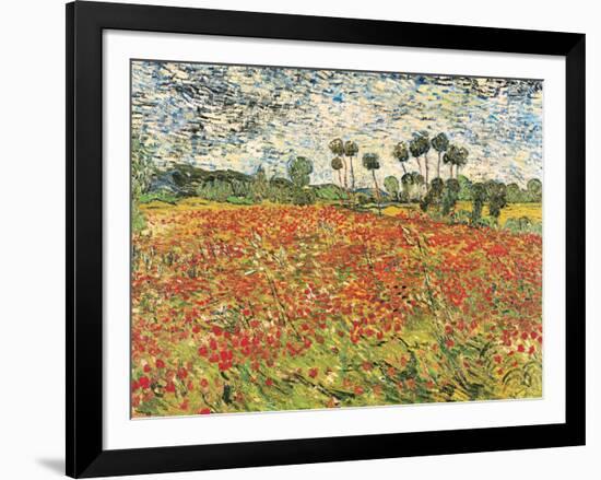 Field of Poppies, Auvers-Sur-Oise, c.1890-Vincent van Gogh-Framed Art Print