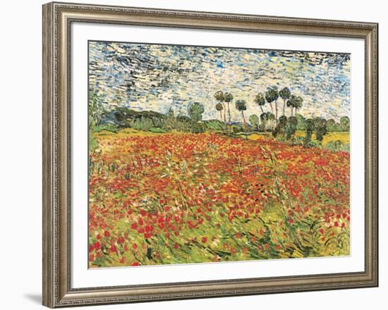 Field of Poppies, Auvers-Sur-Oise, c.1890-Vincent van Gogh-Framed Art Print