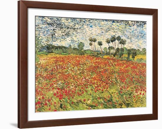 Field of Poppies, Auvers-Sur-Oise, c.1890-Vincent van Gogh-Framed Art Print