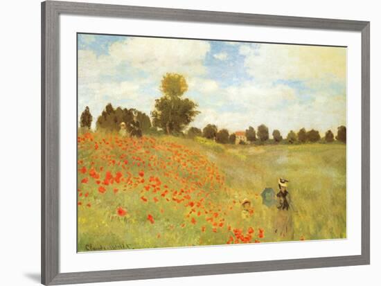 Field of Poppies, c.1886-Claude Monet-Framed Art Print