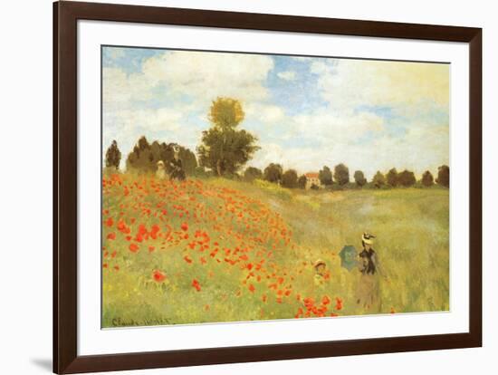 Field of Poppies, c.1886-Claude Monet-Framed Art Print