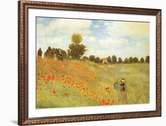 Field of Poppies, c.1886-Claude Monet-Framed Art Print