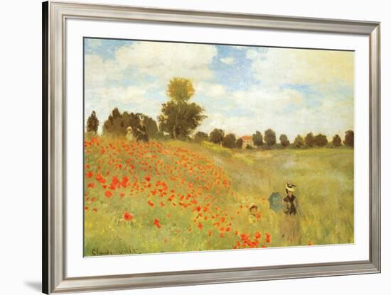 Field of Poppies, c.1886-Claude Monet-Framed Art Print