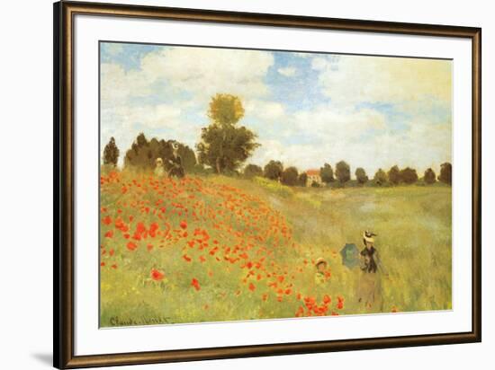 Field of Poppies, c.1886-Claude Monet-Framed Art Print