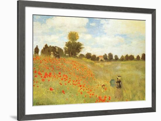 Field of Poppies, c.1886-Claude Monet-Framed Art Print