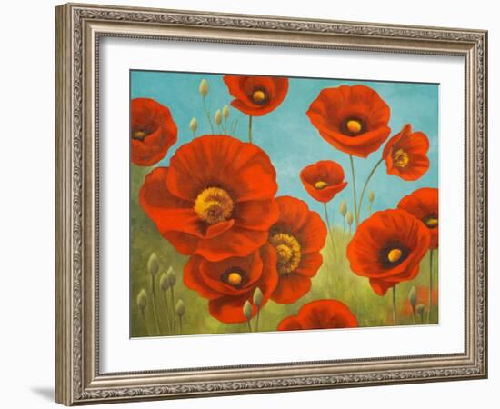 Field of Poppies I-Vivien Rhyan-Framed Premium Giclee Print