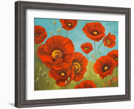 Field of Poppies I-Vivien Rhyan-Framed Premium Giclee Print