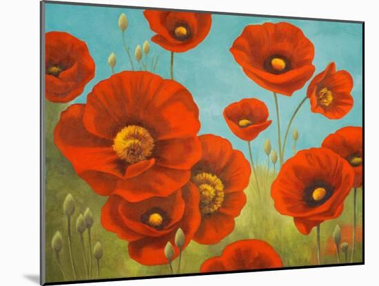 Field of Poppies I-Vivien Rhyan-Mounted Art Print