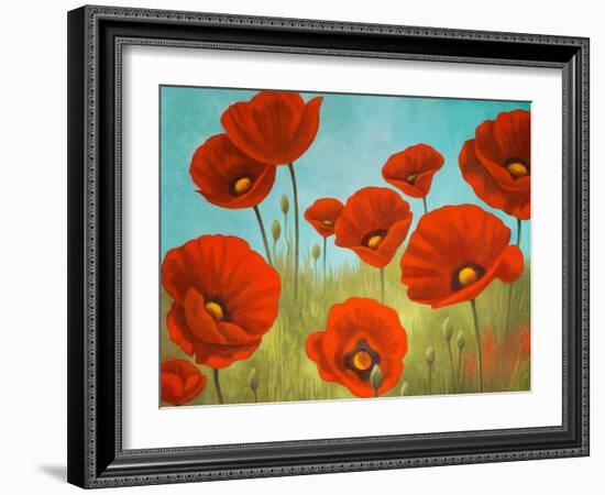 Field of Poppies II-Vivien Rhyan-Framed Art Print