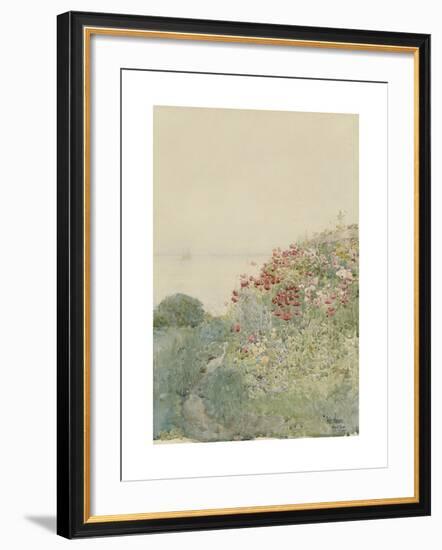 Field of Poppies, Isles of Shaols-Frederick Childe Hassam-Framed Premium Giclee Print