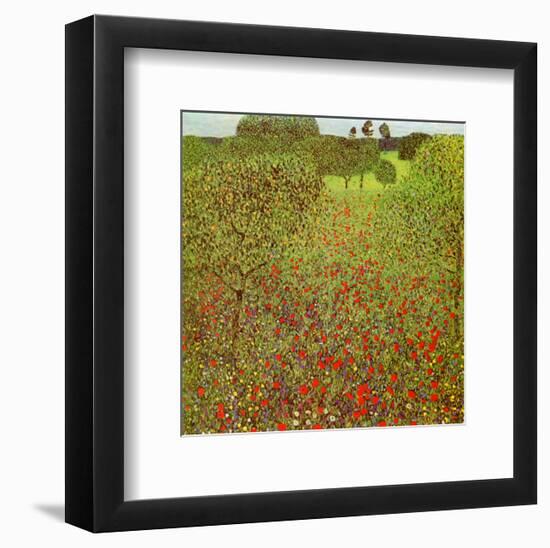 Field of Poppies-Gustav Klimt-Framed Art Print