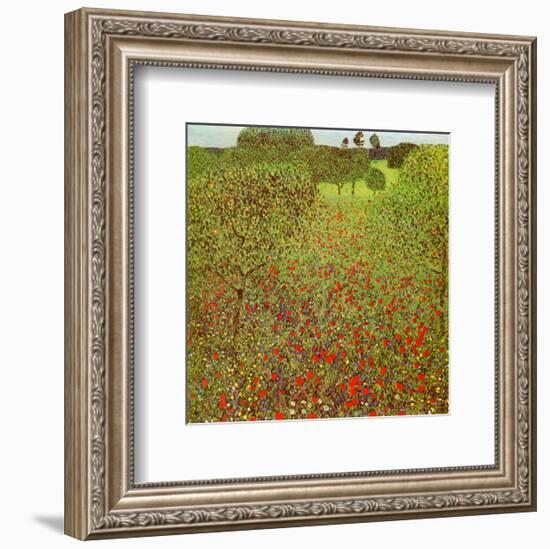 Field of Poppies-Gustav Klimt-Framed Art Print