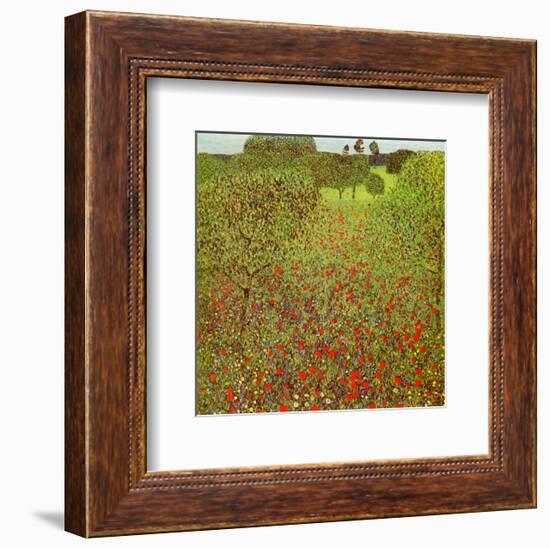 Field of Poppies-Gustav Klimt-Framed Art Print