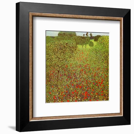 Field of Poppies-Gustav Klimt-Framed Art Print