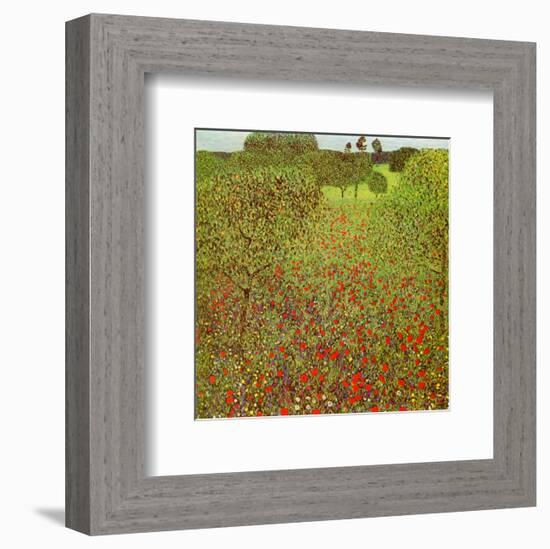 Field of Poppies-Gustav Klimt-Framed Art Print