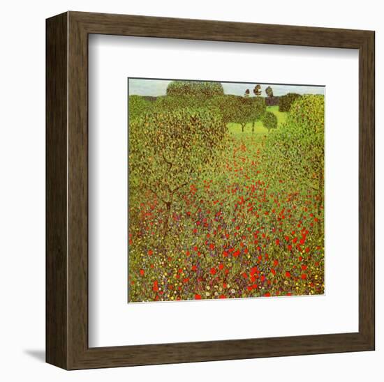 Field of Poppies-Gustav Klimt-Framed Art Print