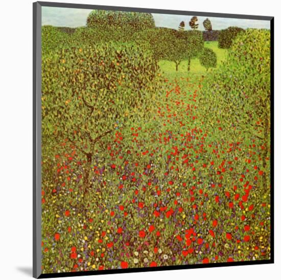 Field of Poppies-Gustav Klimt-Mounted Art Print