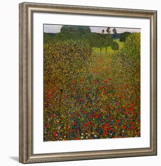 Field of Poppies-Gustav Klimt-Framed Art Print