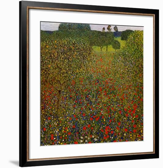 Field of Poppies-Gustav Klimt-Framed Art Print