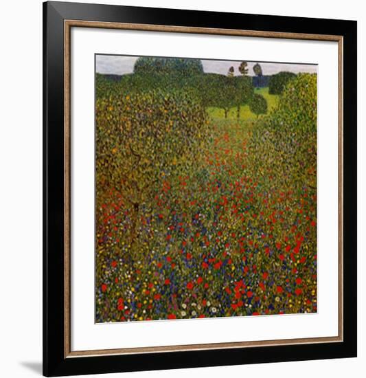 Field of Poppies-Gustav Klimt-Framed Art Print