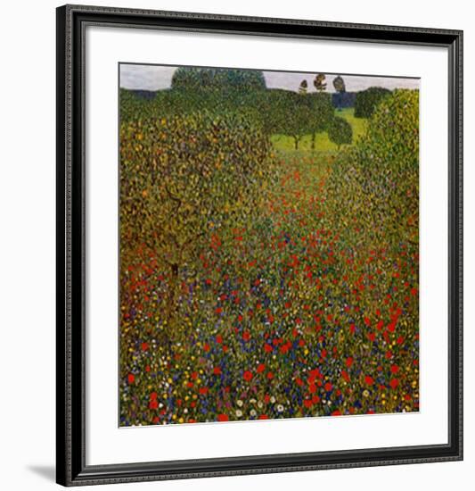 Field of Poppies-Gustav Klimt-Framed Art Print