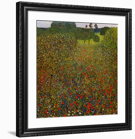 Field of Poppies-Gustav Klimt-Framed Art Print