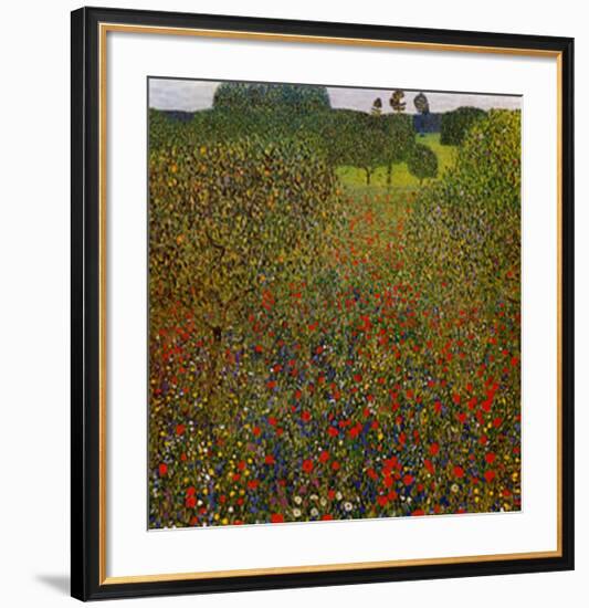 Field of Poppies-Gustav Klimt-Framed Art Print