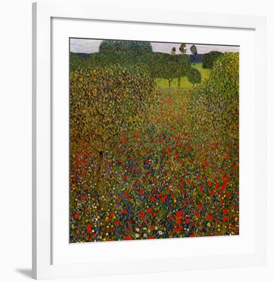 Field of Poppies-Gustav Klimt-Framed Art Print