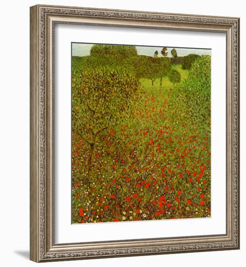 Field of Poppies-Gustav Klimt-Framed Art Print