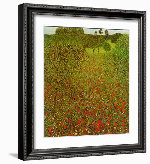 Field of Poppies-Gustav Klimt-Framed Art Print