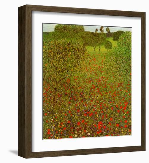 Field of Poppies-Gustav Klimt-Framed Art Print