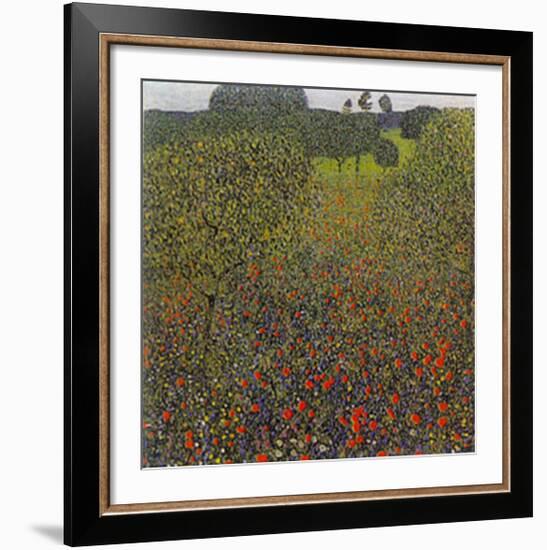 Field of Poppies-Gustav Klimt-Framed Art Print