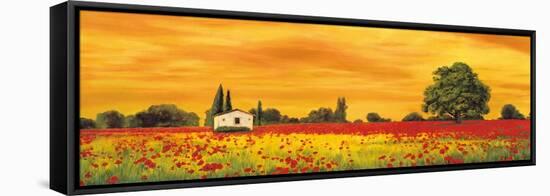 Field of Poppies-Richard Leblanc-Framed Stretched Canvas