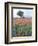 Field of Red and Blue Flowers-Jim Zuckerman-Framed Photographic Print