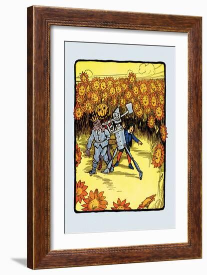 Field of Sunflowers-John R. Neill-Framed Art Print