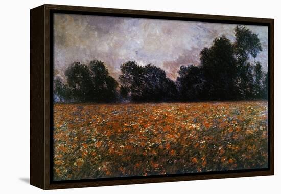 Field of Wild Poppies-Claude Monet-Framed Premier Image Canvas