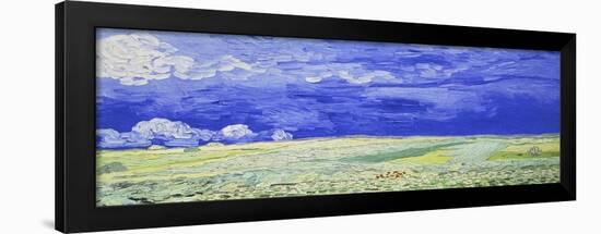 Field under a Stormy Sky-Vincent van Gogh-Framed Giclee Print