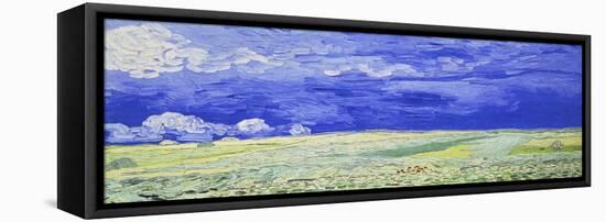 Field under a Stormy Sky-Vincent van Gogh-Framed Premier Image Canvas