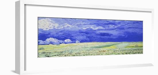 Field under a Stormy Sky-Vincent van Gogh-Framed Giclee Print