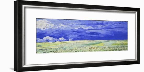 Field under a Stormy Sky-Vincent van Gogh-Framed Giclee Print