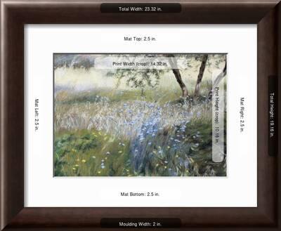 Field With Blue Flowers Giclee Print By Helen J Vaughn Art Com