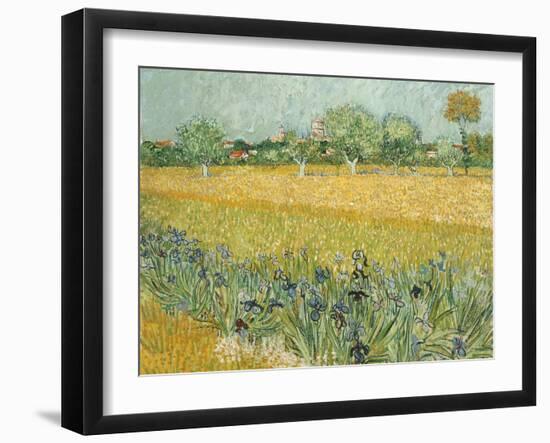 Field with Irises Near Arles-Vincent van Gogh-Framed Giclee Print