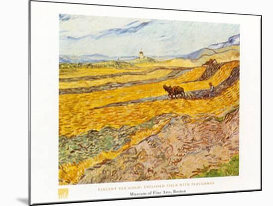 Field with Ploughman-Vincent van Gogh-Mounted Art Print