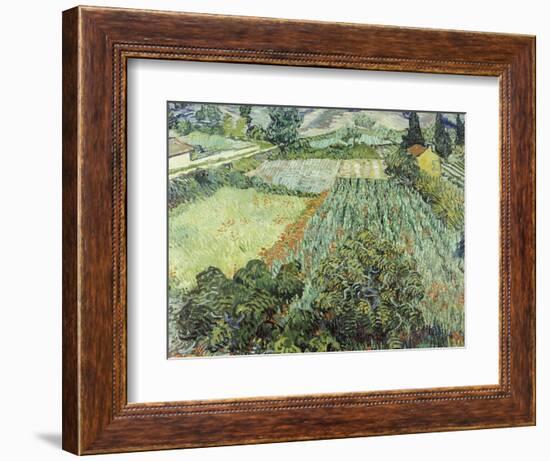 Field with Poppies, 1889-Vincent van Gogh-Framed Giclee Print