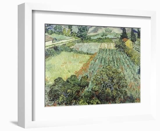 Field with Poppies, 1889-Vincent van Gogh-Framed Giclee Print