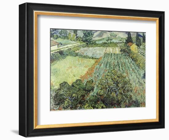 Field with Poppies, 1889-Vincent van Gogh-Framed Giclee Print