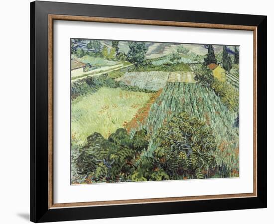 Field with Poppies, 1889-Vincent van Gogh-Framed Giclee Print