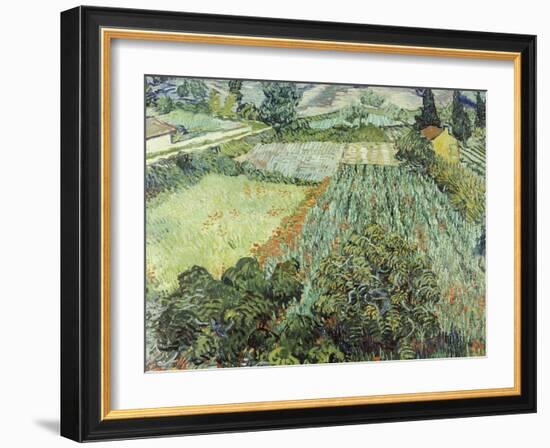 Field with Poppies, 1889-Vincent van Gogh-Framed Giclee Print